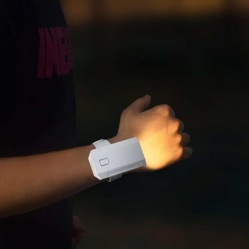 Omeet LED Wrist Flashlight, 3 Color temperatures, 360 Degree Adjustable, Suitable for Nighttime Cycling, Running, Fishing, and Reading - Image 1